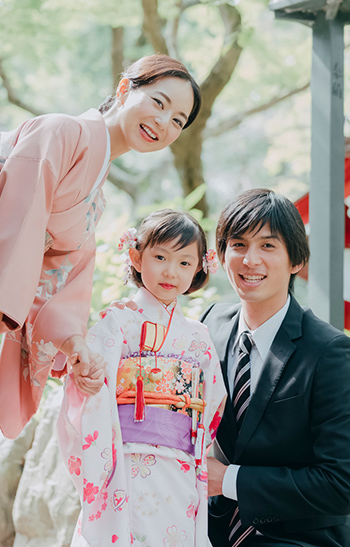 お子様の記念撮影に